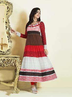 Multicolor embroidered georgette salwar 1