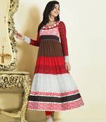 Multicolor embroidered georgette salwar