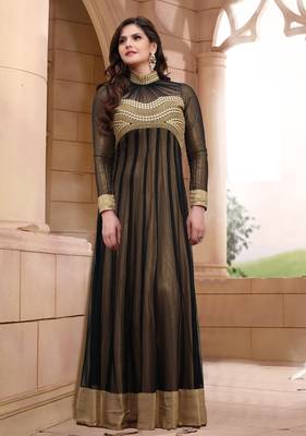 Black embroidered georgette salwar 1