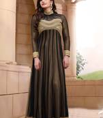 Black embroidered georgette salwar
