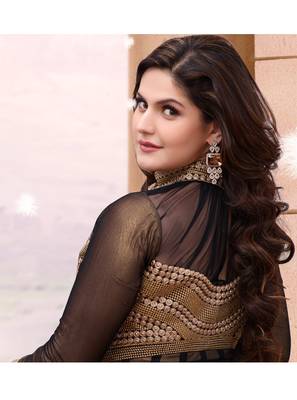 Black embroidered georgette salwar 3