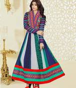 Multicolor embroidered georgette salwar