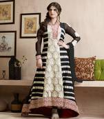 Black embroidered georgette salwar