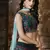 Green Sequins Embroidered Silk Semi Stitched Bridal Lehenga