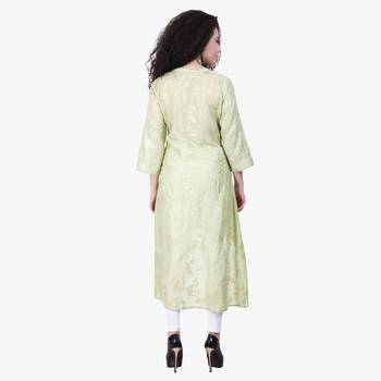 Green Printed Viscose Kurti 4