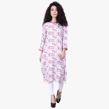 Multicolor Printed Rayon Kurti 1