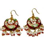 Sanganeri Sexy Red Green Lacquer Fashion Earrings