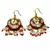 Sanganeri Sexy Red Green Lacquer Fashion Earrings