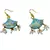 Rajasthani Stylish Girl Turquoise Lacquer Earrings