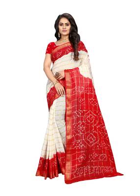 Multicolor hand woven art silk saree with blouse 1