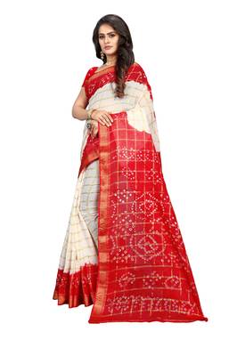 Multicolor hand woven art silk saree with blouse 3