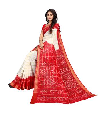 Multicolor hand woven art silk saree with blouse 4