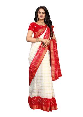 Multicolor hand woven art silk saree with blouse 5