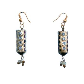 Rajasthani Design Maroon Fashion Jewellry Earrings 1