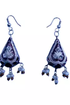 Jaipuri Design Purple Earrings Fashion Jewellery