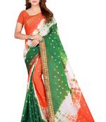 Multicolor hand woven art silk saree with blouse