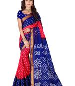 Multicolor hand woven art silk saree with blouse