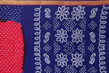 Multicolor hand woven art silk saree with blouse 5