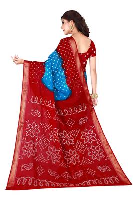 Multicolor hand woven art silk saree with blouse 2