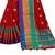 Maroon woven chanderi silk saree with blouse