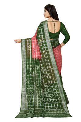 Multicolor hand woven art silk saree with blouse 2