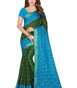 Multicolor hand woven art silk saree with blouse