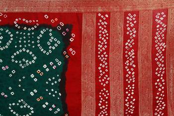 Multicolor hand woven art silk saree with blouse 5
