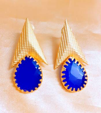 Blue Agate Danglers Drops 1