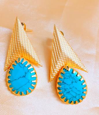 Turquoise Agate Danglers Drops 1