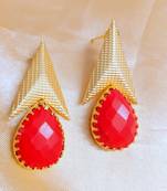 Red Agate Danglers Drops
