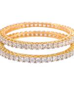 Gold Cubic Zirconia Bangles And Bracelets