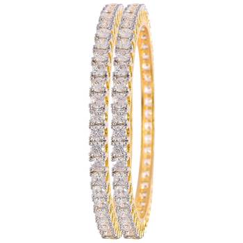 Gold Cubic Zirconia Bangles And Bracelets 2