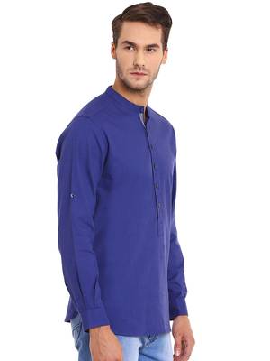 Yellow woven pure cotton men-kurtas 2
