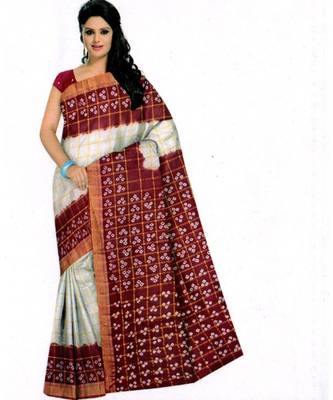 multicolor hand woven cotton saree with blouse 1