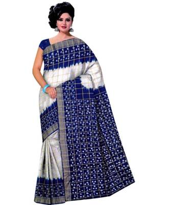 multicolor hand woven cotton saree with blouse 1
