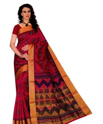 multicolor hand woven cotton saree with blouse 1