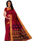 multicolor hand woven cotton saree with blouse
