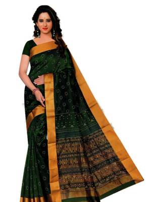 multicolor hand woven cotton saree with blouse 1