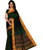 multicolor hand woven cotton saree with blouse