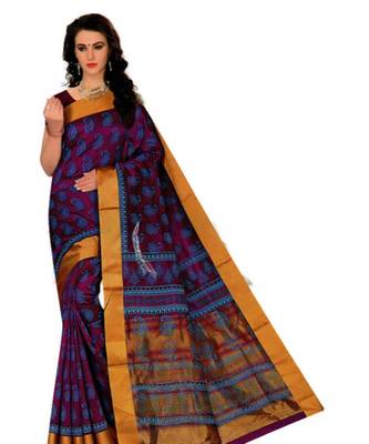 multicolor hand woven cotton saree with blouse 1