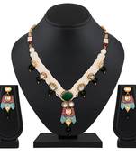Stylish Designer Princess Style Gold Plated Kundan Necklace Set For Women