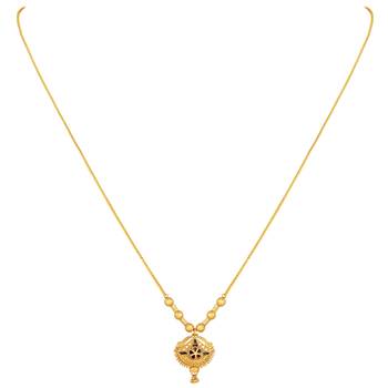 Asmitta Traditional 1 Gram Gold Plated Matinee Style Pendant Set For Women 3