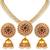Alluring Gold Plated Pearls Studded Necklace Set For Women