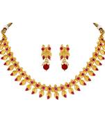 Wedding Traditional Gold Plated Choker Necklace Set For Women