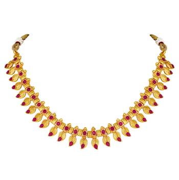 Wedding Traditional Gold Plated Choker Necklace Set For Women 3