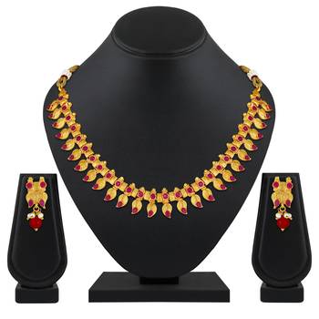 Wedding Traditional Gold Plated Choker Necklace Set For Women 5