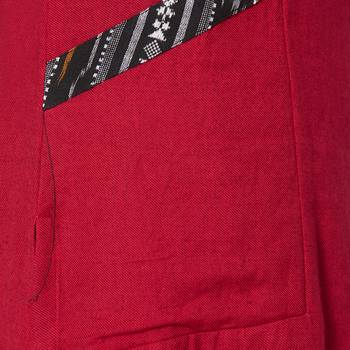 Maroon plain cotton kurtas-and-kurtis 5