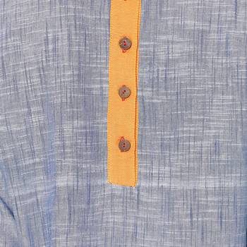 Blue plain cotton kurtas-and-kurtis 4