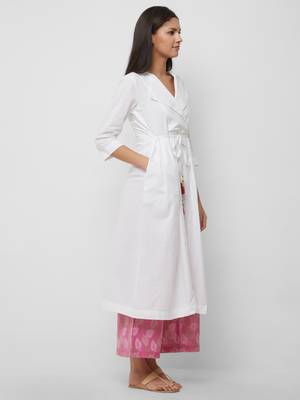 White plain cotton kurta-sets 3