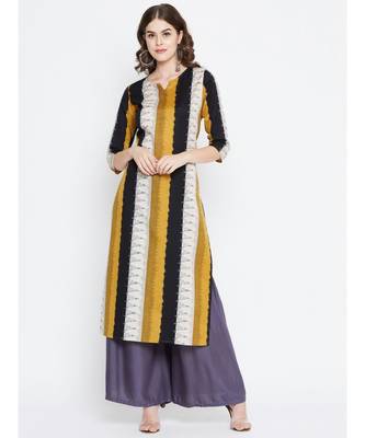 multicolour cotton straight kurti 1